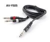 5ft 1/4" TRS Stereo Plug to Dual 1/4" TS Mono Plug Audio Cable