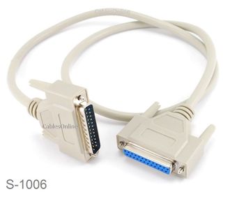 6' DB25 Male/Female 25 Wire Straight Thru.  Cable
