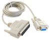 6' DB9 Female to DB25 Male Modem Cable