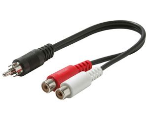 6 in. RCA Male / (2) Female Splitter