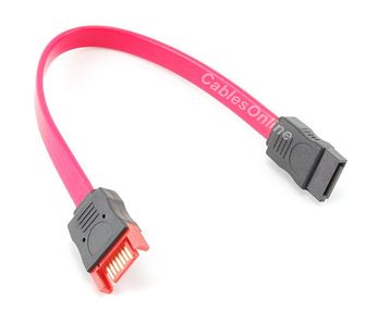 6 inch SATA 7-Pin Male to Female Extension Cable, Red