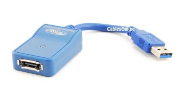 6 inch USB 3.0 SuperSpeed to eSATA Cable Adapter Bridge