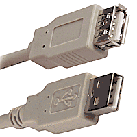 6' USB A/A Male/Female Extension Cable