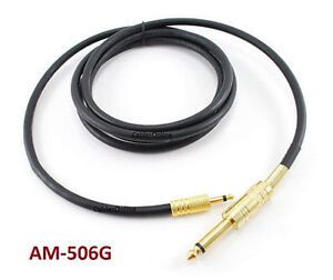 6ft 3.5mm Mono Mini Jack Plug to 1/4" Male Plug Gold-Plated Audio Cable