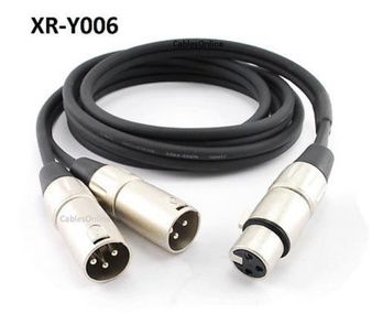 6ft XLR 3-Pin Female to Two XLR 3-Pin Male Mixing Console/Recorder Y-Cable