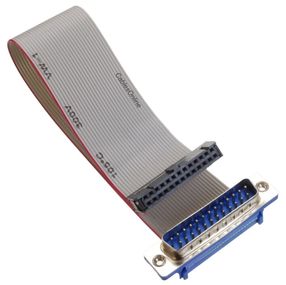 DB25 Male to 26-Pin (2x13) IDC Female Motherboard Header Parallel Adapter