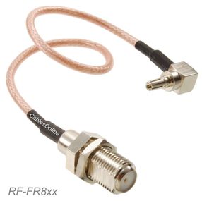 F-Type Bulkhead Female to CRC9 Male RG316 Cable