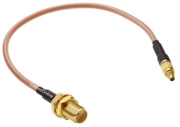6in SMA Bulkhead Female to MMCX Male RG316 Cable