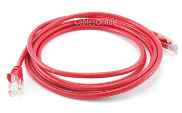 7 ft. CAT.5E UTP Patch Ethernet Cable with Snagless Molded Boots, Red