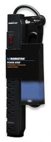 7 Horizontal Outlets Power Strip with 3.5 ft. Cable, Manhattan 160896