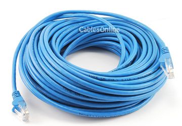 75 ft. CAT.5E UTP Patch Ethernet Cable with Snagless Molded Boots, Blue