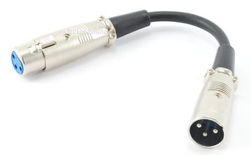 8 inch XLR (3-Pin) Male to Female Microphone Audio Jumper Cable