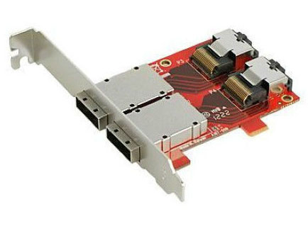 Dual Mini SAS SFF-8088 To SFF-8087 Adapter - Low Profile Bracket For Server/Storage Systems