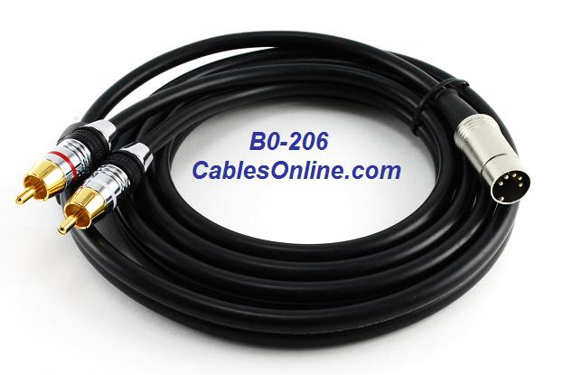 Bang Olufsen Type Speaker Cables 2Pin DIN Male to Gold Banana Plug 30ft