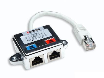 Goobay RJ45 Y-Adapter 1:2 CAT.5e – Netzwerk-Splitter Für LAN-Kabel, 10/100 Mbps, Schwarz