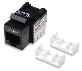 CAT5e RJ45 110-Type Keystone Jack, Black