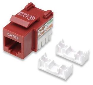 CAT5e RJ45 110-Type Keystone Jack, Red