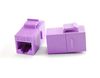 CAT6 Female/Female RJ45 Ethernet Purple Keystone Jack Coupler