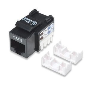 CAT6 RJ45 110-Type Keystone Jack, Black