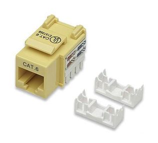 CAT6 RJ45 110-Type Keystone Jack, Yellow