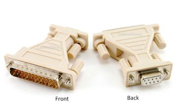 DB9 Female / DB25 Male Serial Adapter