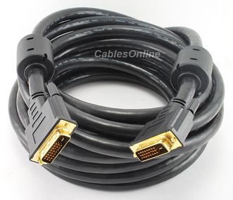 DVI-D 24AWG Dual-Link Video Cable w/ Ferrite