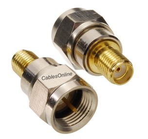 F-Type Male to SMA Female Coaxial RF Adapter, CablesOnline RF-M113