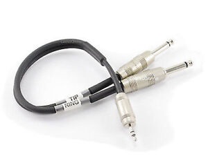 Kirlin 3.5mm TRS Stereo Male Plug to Dual 1/4" TS Mono Male Noise-Free Cable