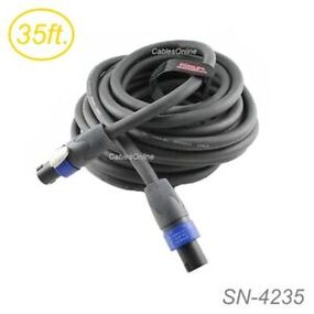 Kirlin 35ft SpeakOn 4C/12AWG NL4FX Pro Audio Speaker Cable w/ NEUTRIK Connectors