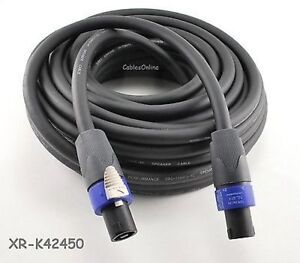 Kirlin 50ft SpeakOn 4C/12AWG NL4FX Pro Audio Speaker Cable w/ NEUTRIK Connectors