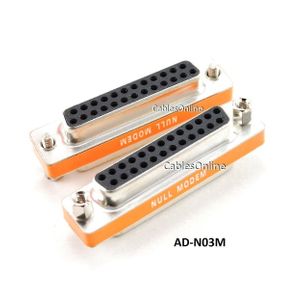 Mini Null Modem DB25 Female/Female Gender Changer Adapte