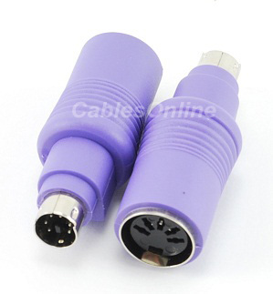 MiniDin6 Male to Din5 Female PS/2 to AT Adapter, www.cablesonline.com