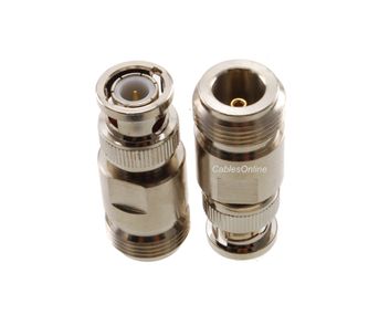 N Female Jack to BNC Male Plug Coaxial Adapter
