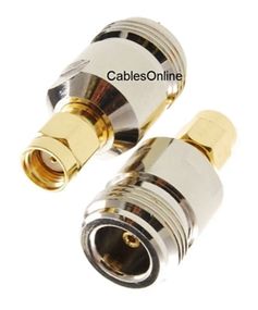 N-Type Female to RP-SMA Reverse Polarity Male RF Adapters