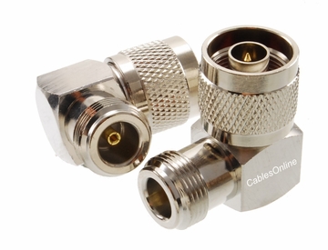 N-Type Male to N-Type Female Right Angle Adapter