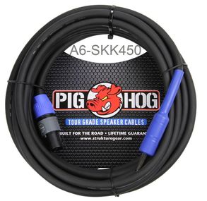 50ft 1/4" TS Male to Neutrik Speakon Male Pig-Hog Speaker Cable