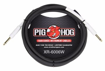 6ft Pig Hog 1/4" Mono Male/Male, 8mm/OD 14AWG Instrument Cable