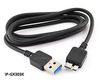 3ft USB 3.0 Male to Micro-B Male Charge / Sync Cable for Samsung S5 Note 3, BK 3ft USB 3.0 Male to Micro-B Male Charge / Sync Cable for Samsung S5 Note 3, BK