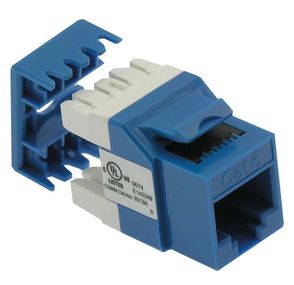 CAT6 RJ45 110-Type 180 Termination Keystone Jack, Blue