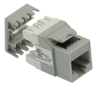 CAT6 RJ45 110-Type 180 Termination Keystone Jack, Gray