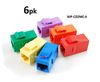 6-PACK CAT6 Female/Female RJ45 Ethernet Multi Keystone Jack Coupler