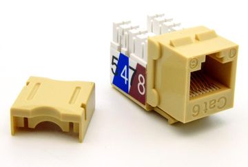 CAT6 RJ45 110-Type Keystone Jack, Yellow