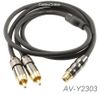 3ft Premium RCA Female to 2-RCA Male flexible & durable Audio Splitter