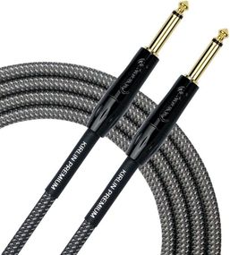 20ft 1/4" TS M/M Premium Plus Instrument Cable, Various colors of Woven Jacket