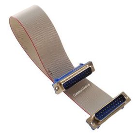 1.5ft DB25 Male to DB25 Male 25-wire 28AWG Flat Ribbon Cable