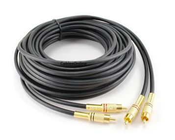 30ft. Premium 2-RCA Male/Male Audio Cable - Gold Plated