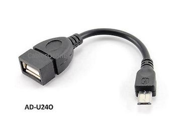 4" USB A Female to Micro-B Male OTG Smartphone, GPS, PDA Adapter Host Cable