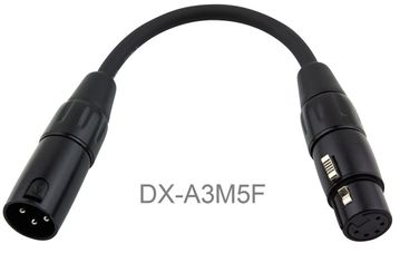 6-inch XLR 5-Pin Female to 3-Pin Male Turnaround DMX Adapter Cable