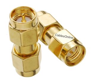SMA Male to Male Gold Plated Coupler, CablesOnline RF-M101G