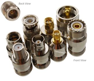 8 N-Type Female to SMA, BNC, F, UHF Adapters for Equipment with N-Type Connector